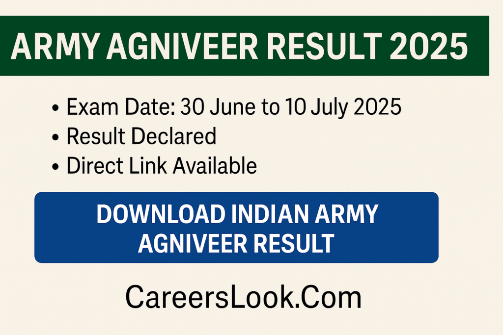 Army Agniveer Result 2025