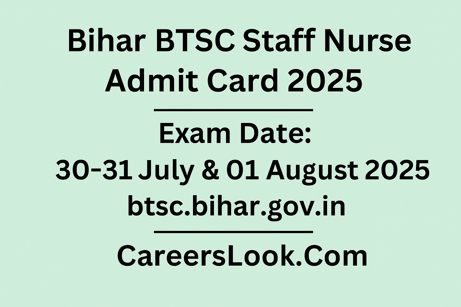 Bihar BTSC Staff Nurse Admit Card
