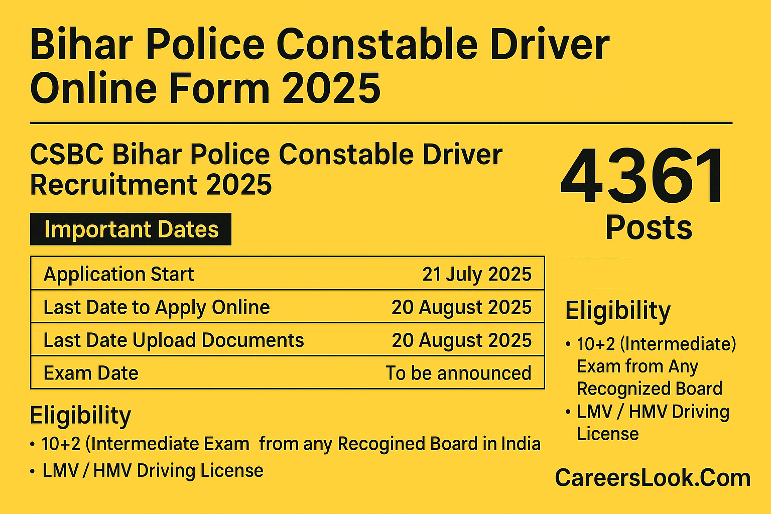 Bihar Police Constable Driver