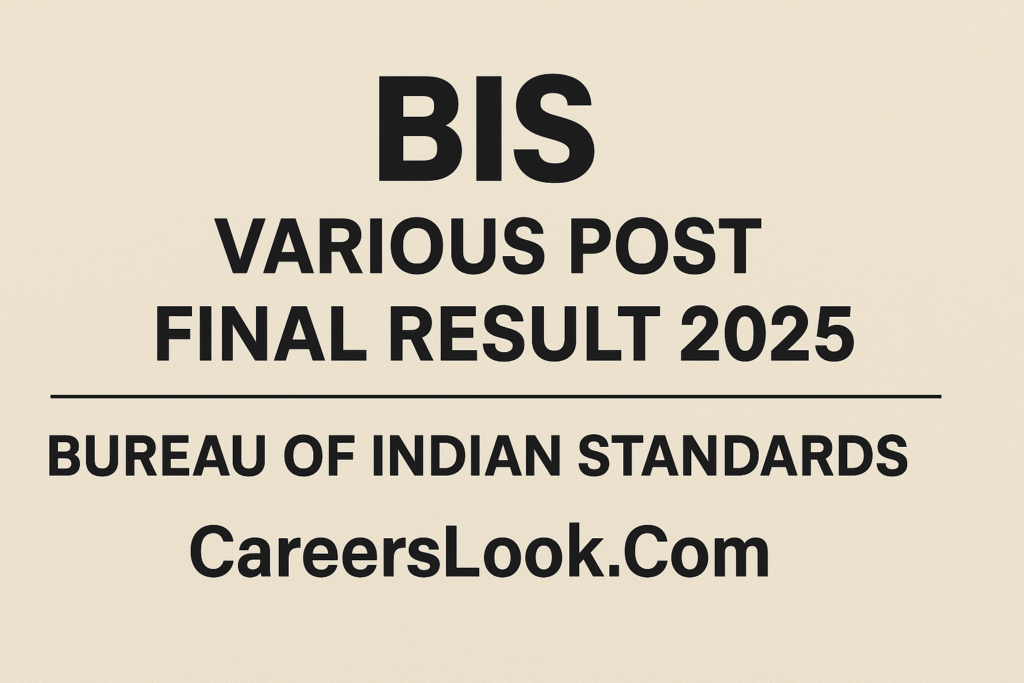 BIS Final Result 2025