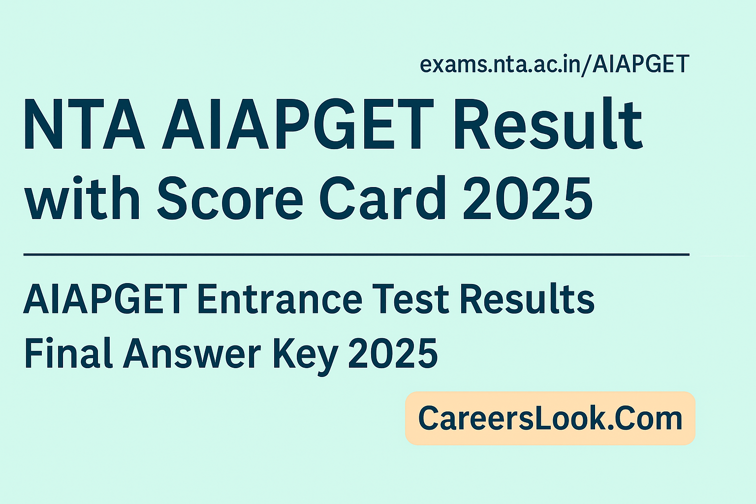 NTA AIAPGET Result 2025