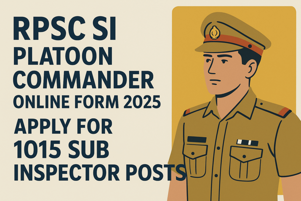 RPSC SI Recruitment 2025