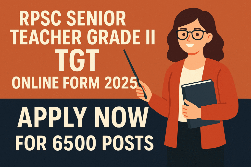 RPSC Senior Teacher Grade II TGT Online Form