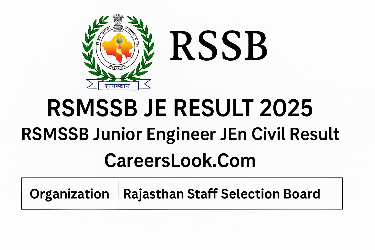 RSMSSB JE Result 2025