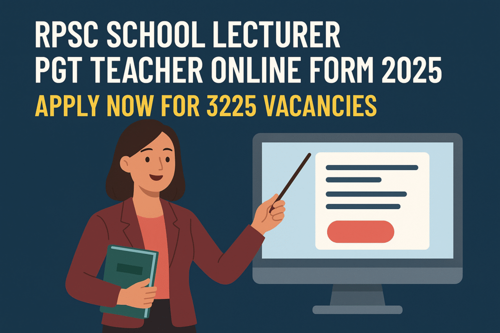 RPSC School Lecturer PGT Teacher