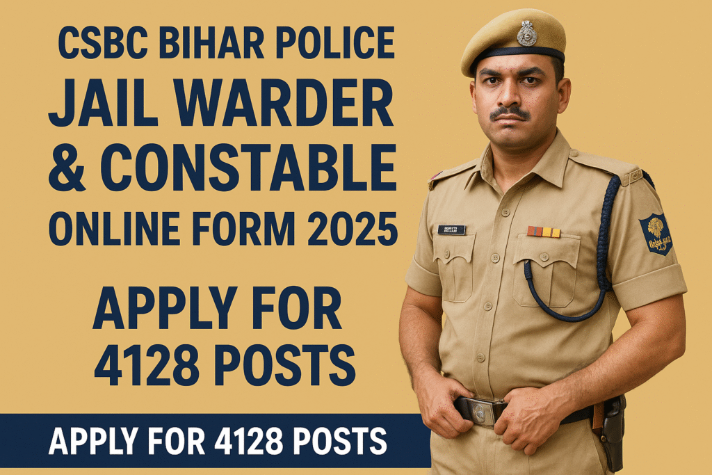 CSBC Bihar Police Jail Warder & Constable