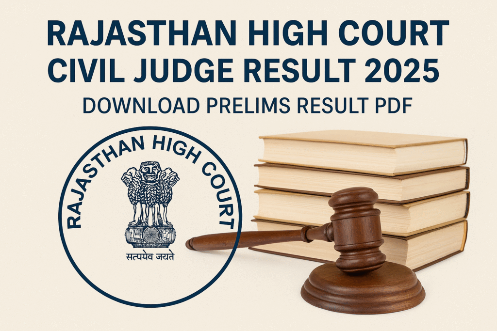Rajasthan High Court Civil Judge Result 2025