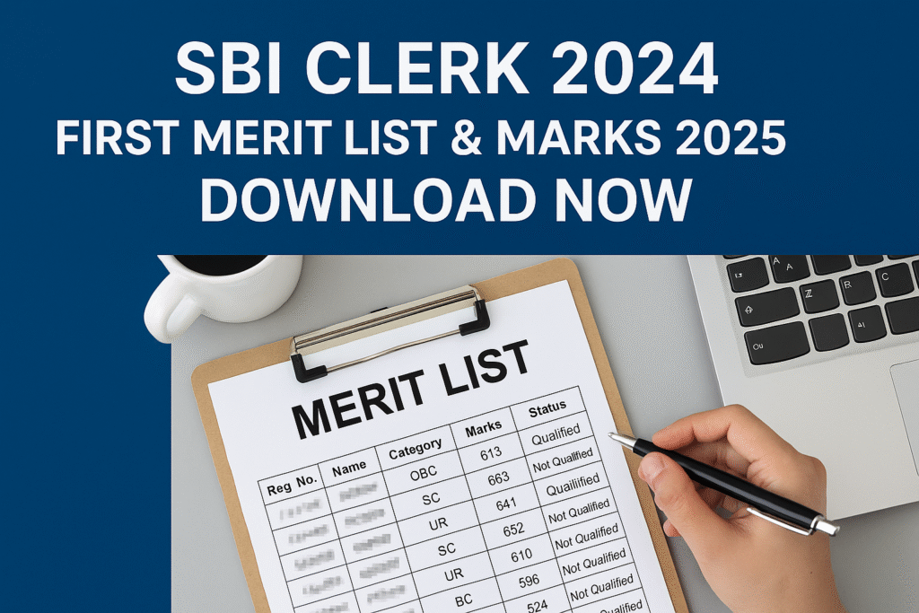 SBI Clerk First Merit List 2024