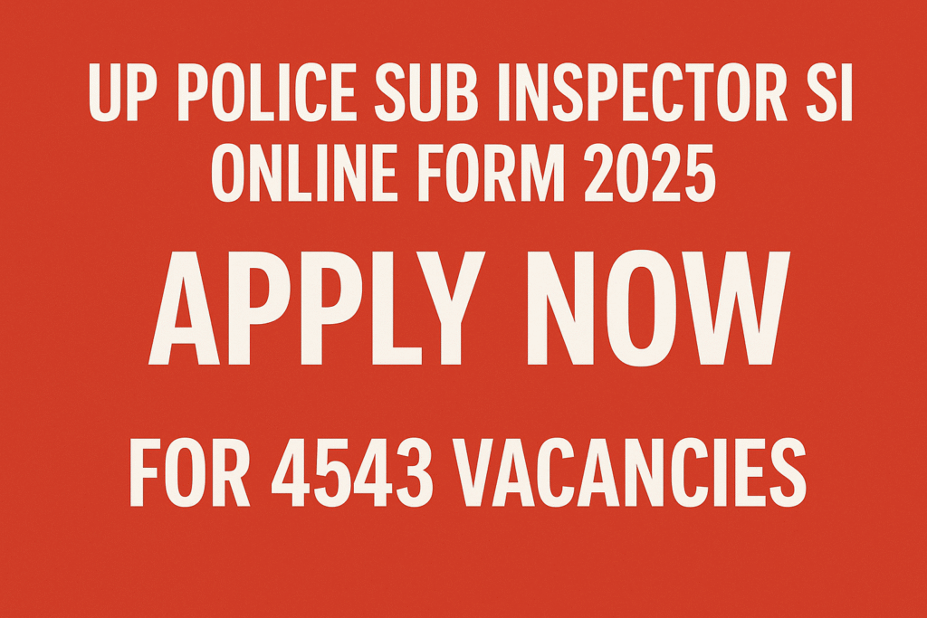 UP Police SI Online Form