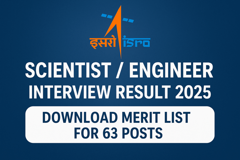 ISRO ICRB Scientist Engineer Interview Result 2025