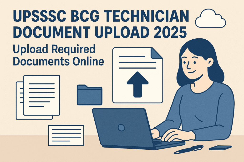 UPSSSC BCG Technician Document Upload 2025